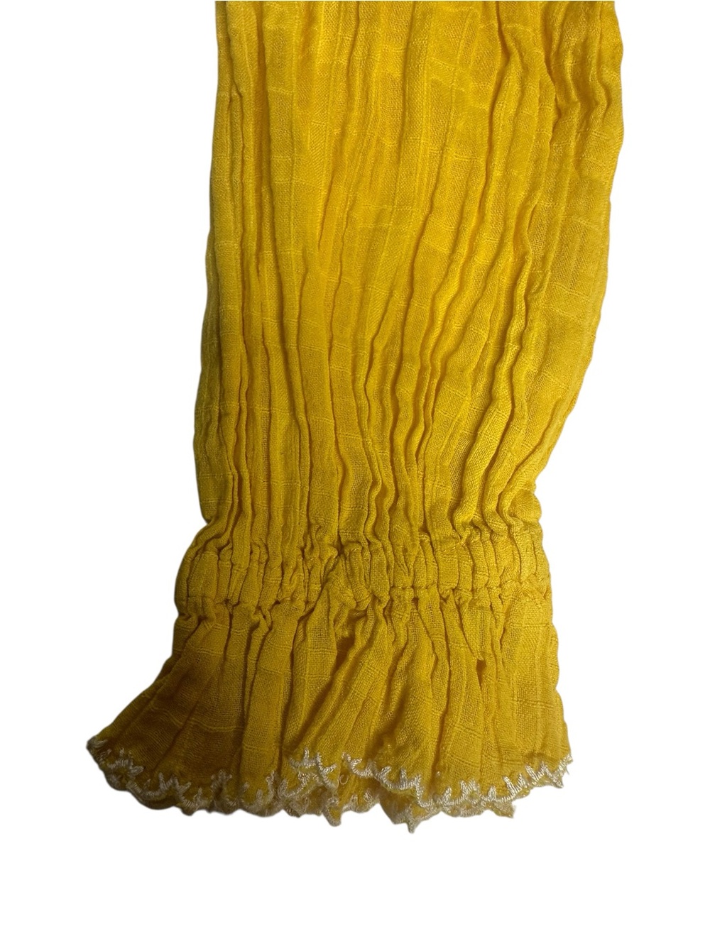 Anthropologie x RAHI Yellow Eyelete Long Sleeve Mini Shirtdress XS - Picture 6 of 13